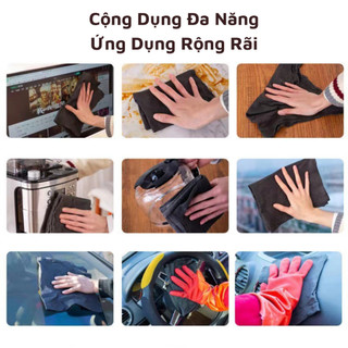 Khăn Lau Ma Thuật Không Để Lại Vết Khăn Lau Chùi Vệ Sinh Cửa Kính Nhà Bếp Đa Năng Siêu Thấm Nước