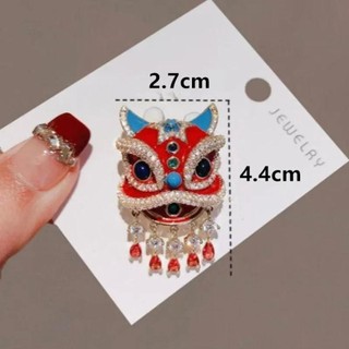 Trâm cài lá phong hình sư tử phong cách Trung Quốc, làm từ hợp kim kẽm, phù hợp làm phụ kiện cho áo khoác và áo len