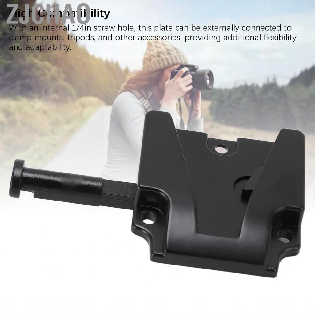 Zjchao Hợp Kim Nhôm V Mount Pin Đĩa Khóa Nhanh Với 1/4in Lỗ Vít Phụ Kiện Chụp Ảnh