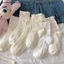 Basa 1 Đôi Tất Gothic Nơ Giữa Ống Preppy Phong Cách Công Chúa Tất JK Dạo Phố BASD