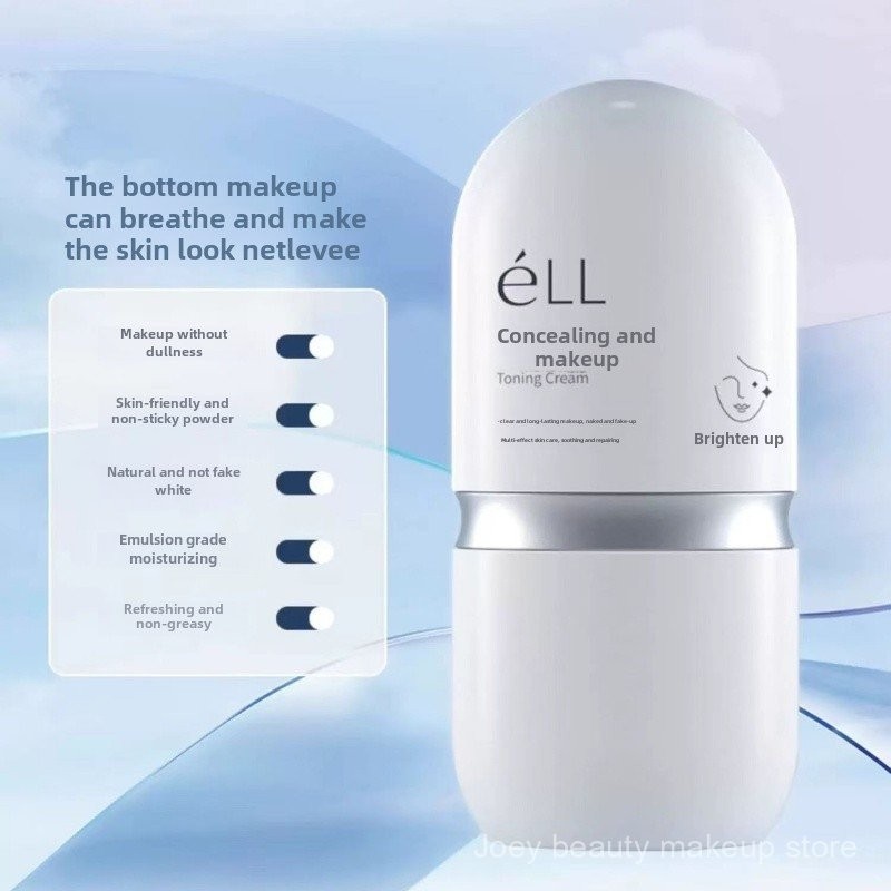 Kem che khuyết điểm Ell Natural Beauty cho phụ nữ, kem che khuyết điểm Ell cho khuôn mặt trần, kem cách ly cơ thể, làm sáng da tự nhiên cho cổ, trang điểm nude, sinh viên lười, tiệc tùng, kem che khuyết điểm cho nam giới