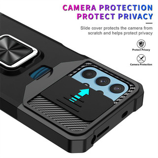 Dành Cho Samsung A32 4G / 5G Ốp Lưng Có Trượt Camera Bao Đựng Thẻ Vòng Chân Đế Chịu Lực Bảo Vệ Mỏng Bao
