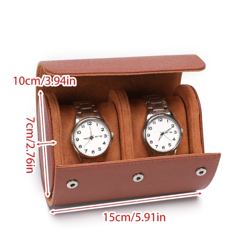 Vintage Watch Storage Case 1/2/3Slots Travel Business Watch Box Chic Leather Box