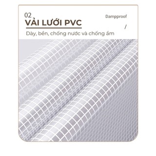 Hộp đựng giày BUNA, Hộp đựng đồ vải lưới PVC, khung thép có thể gấp gọn, ngăn kéo, nắp trong suốt