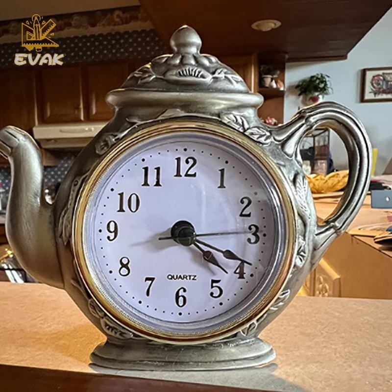 Alittlesetrtu Đồng Hồ Cổ Điển Thủ Công Thạch Anh Chuyển Động Dia.65mm Đồng Hồ Tròn Chèn Số La Mã Đồng Hồ Nhỏ Số Ả Rập Trang Trí Tường VN