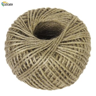 Dây vải bố xoắn Ruy băng tự nhiên Dây đay Dây quấn quà tặng 80M 2mm