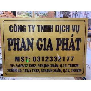 [HỎA TỐC 2H]Biển số nhà, bảng số nhà, hộ kinh doanh biển công ty in UV sắc nét Alu xước bạc,vàng