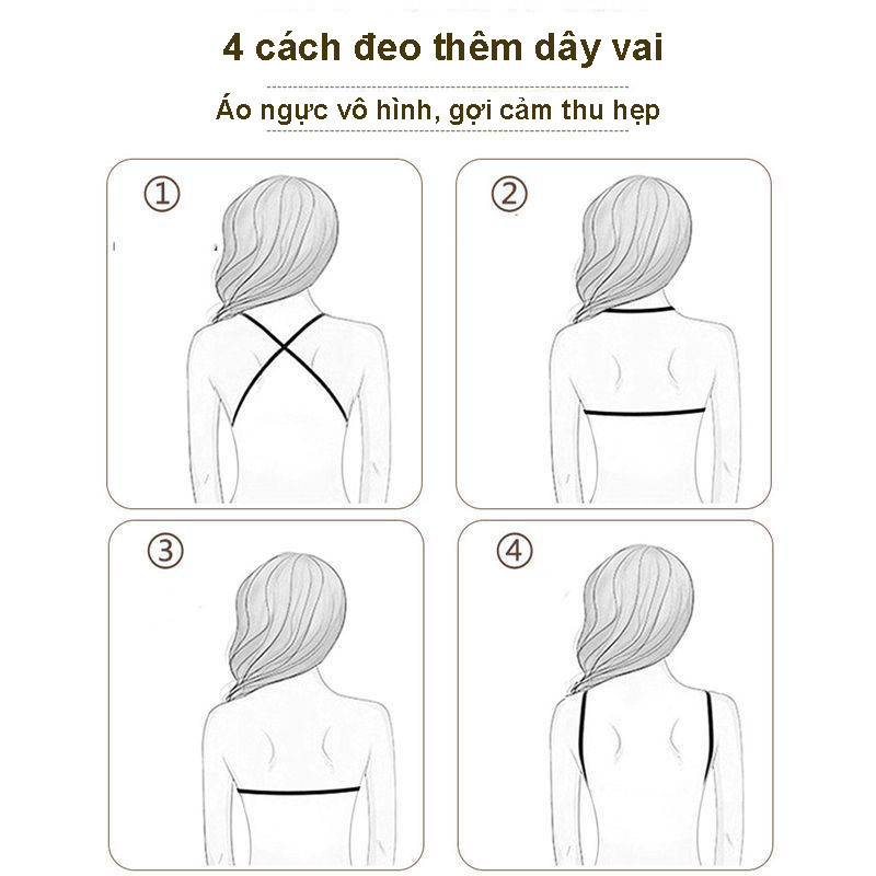 Miếng Dán Ngực Ren Cao Cấp, Cài Trước Nâng Ngực Quyến Rũ, Dính Chặt Không Tuột, Tặng Kèm Dây Vai