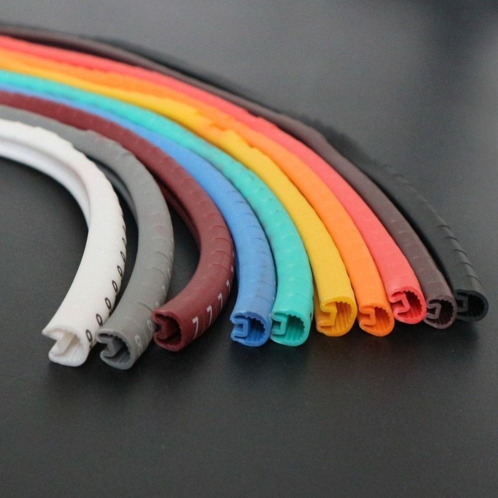 NORDICLIFE Nhận dạng dây ống số 0-9, PVC cách nhiệt, nhãn nhiều màu, 1,5 mét vuông