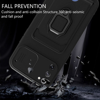 Dành Cho Samsung Galaxy S20 FE S21 FE S23 FE S24 FE 5G Ốp Lưng 4 Trong 1 Trượt Camera Bao Đựng Thẻ Đứng Vuông Freebie Dây Chống Sốc Chống Rơi Mỏng Mềm TPU