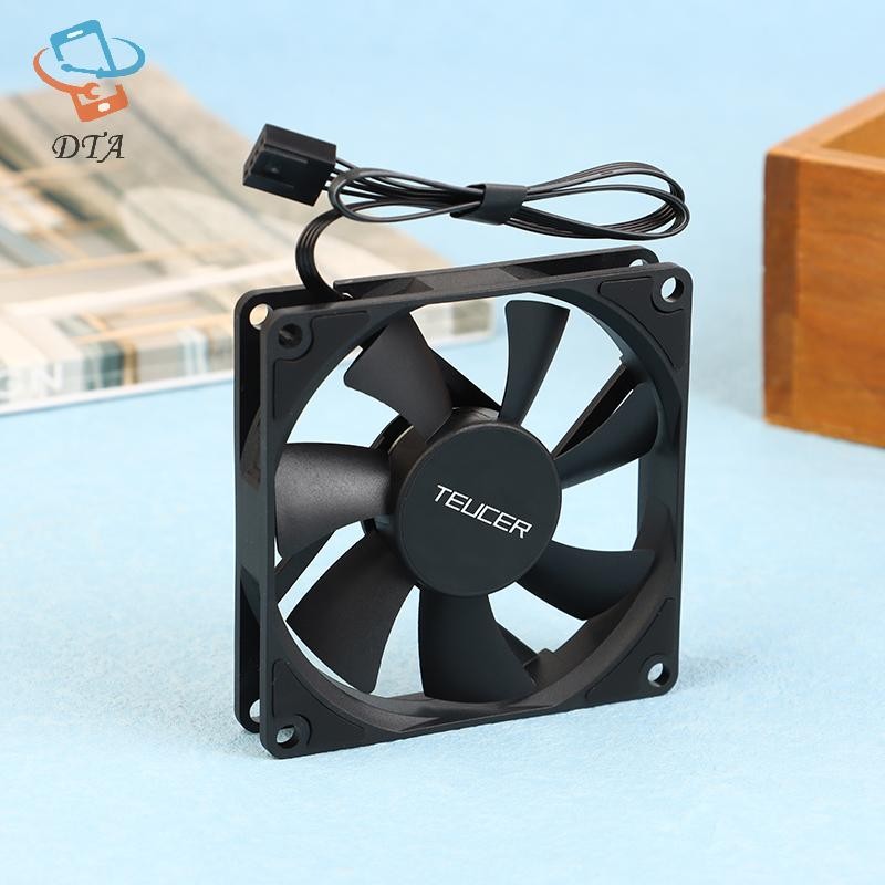 [DTA] Quạt khung gầm Teucer UT-8015 8CM Mỏng 15mm Độ mỏng 12V / 4Pin Vòng bi chất lỏng PWM 1200-3000rpm Vỏ PC Máy thông gió làm mát VN