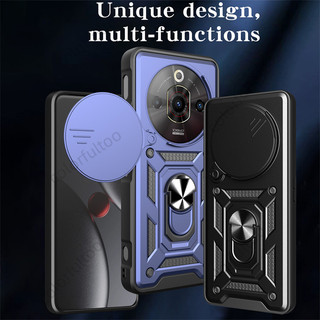 Vỏ Giáp Chống Sốc Cho Nubia Focus 5G NubiaFocus Trượt Mặt Sau Ống Kính Máy Ảnh Bảo Vệ Toàn Diện Vòng Đứng Vỏ Điện Thoại