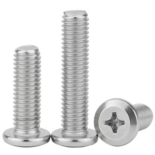 (((LXY) Vít Đầu Tròn Bằng inox 304,Ốc vít inox 304 đầu pake dẹp mỏng vát M8 / M10 * L: 10-150mm (RM-VN-1)