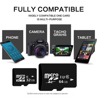 Thẻ nhớ Micro SD TF Card 32GB/ 64GB Class 10 tốc độ cao cho điện thoại, camera, loa Xdobo X8 II,