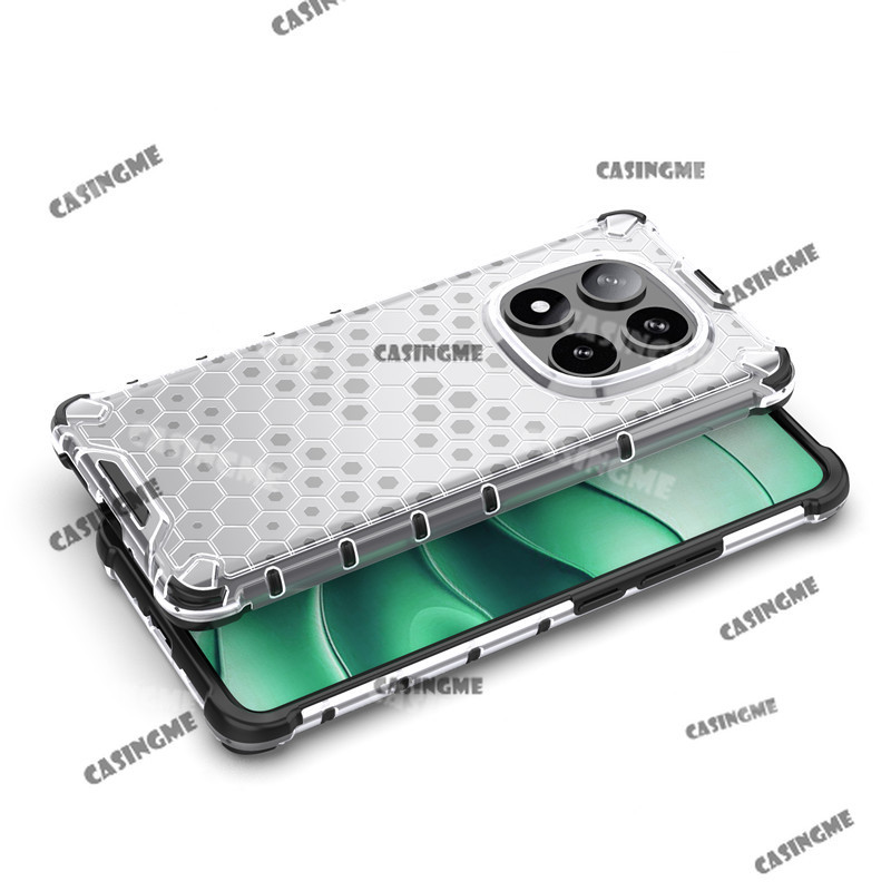 Poco X7 2025 Vỏ tổ ong trong suốt chống sốc cho POCO X7 X7Pro PocoX7 PocoX7Pro ProX7 7X X 7 Pro View Acrylic tản nhiệt Vỏ điện thoại TPU + PC Hybrid