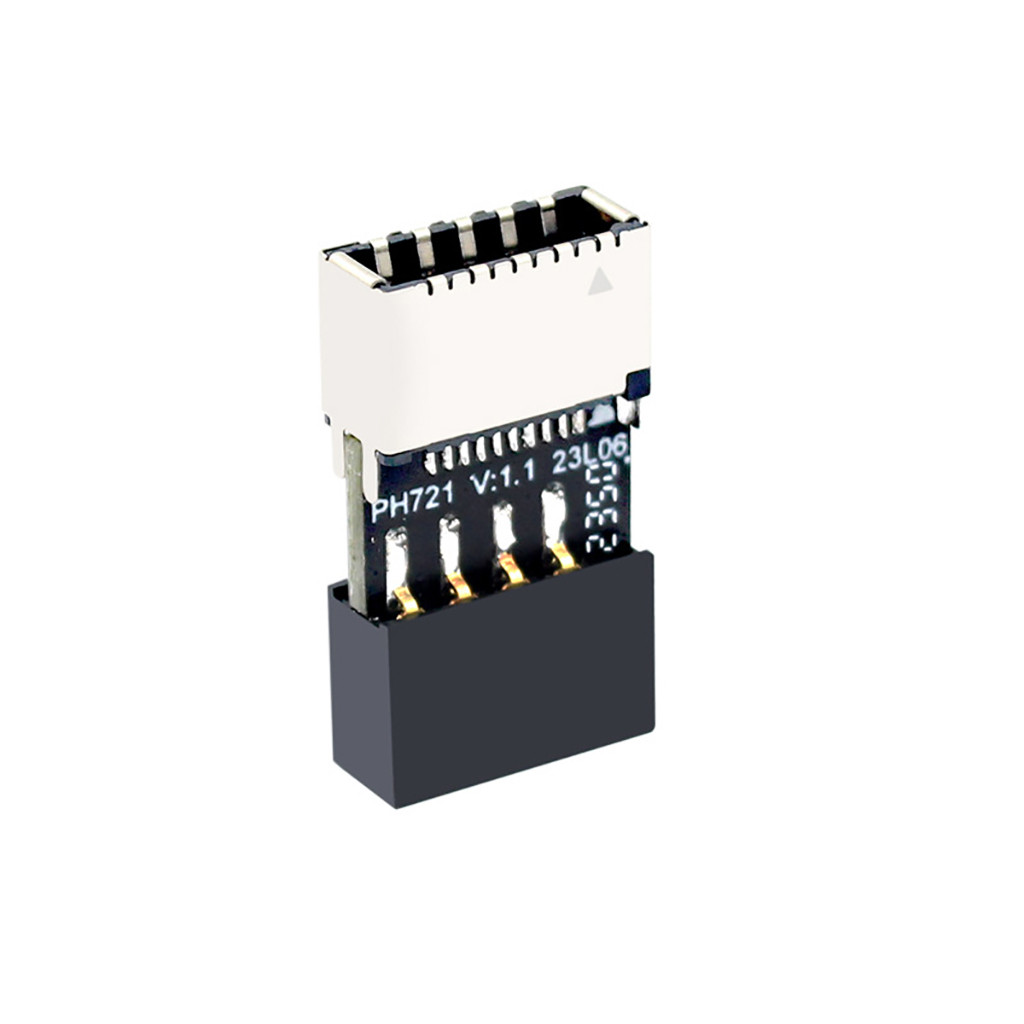 Jmt USB2.0 9Pin Nam Sang Type-E Nữ Mặt Trước Ổ Cắm Mainboard Đầu Nối Nối Dài Adapter Cho Máy Tính Để Bàn