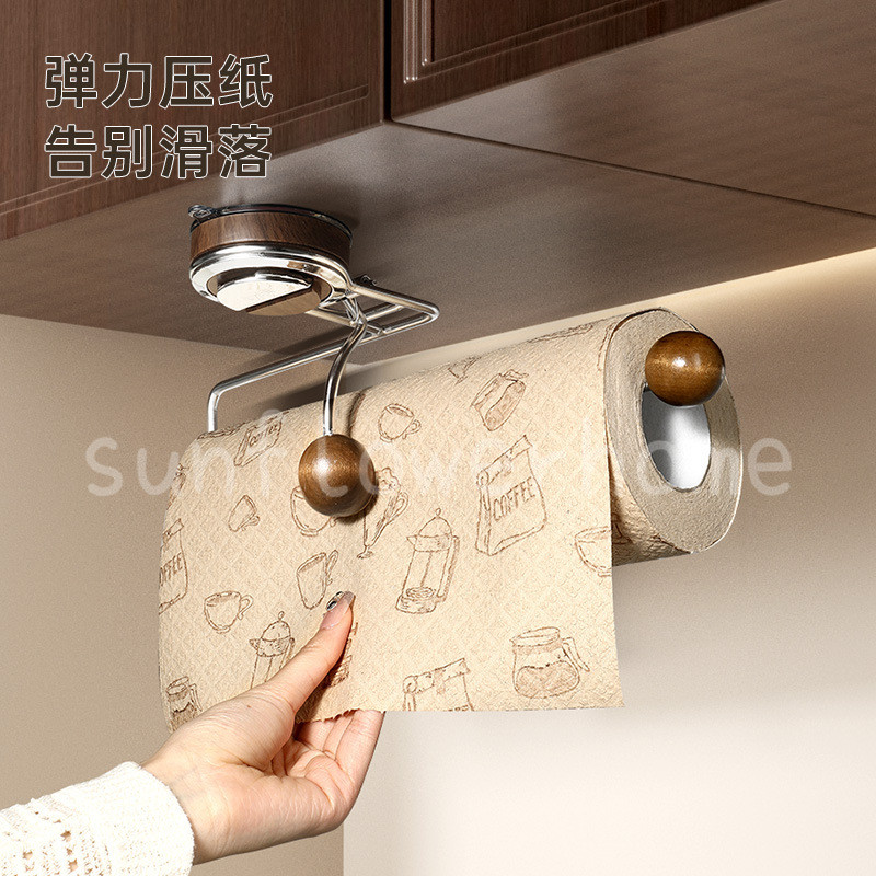 Cốc hút khăn nhà bếp Giá đỡ cuộn giấy đục lỗ
