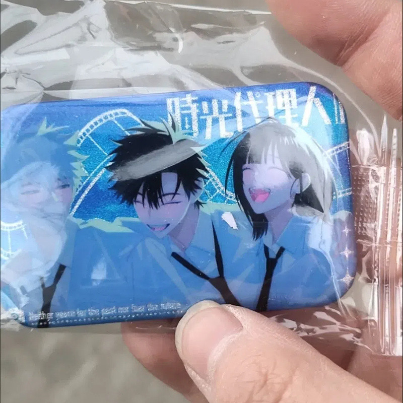 Link Click Huy hiệu Anime có Charles Lucas CV & Qiao Ling Square Button Pin – Quà tặng sưu tập dành cho người hâm mộ