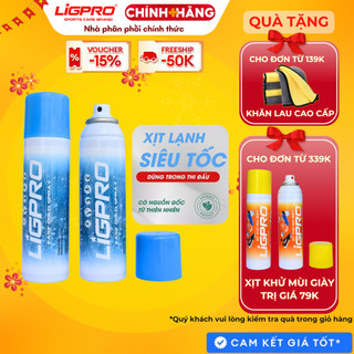 Bình xịt lạnh giảm đau siêu tốc thảo dược 200ml LIGPRO Sơ cứu thể thao chấn thương hiệu quả