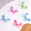 CATIYAHA 50 Miếng Dán Bướm Vải Organza, Miếng Dán Thêu Bướm Voan Mờ Màu Gradient, Miếng Dán Bướm Lưới Mô Phỏng Hai Lớp