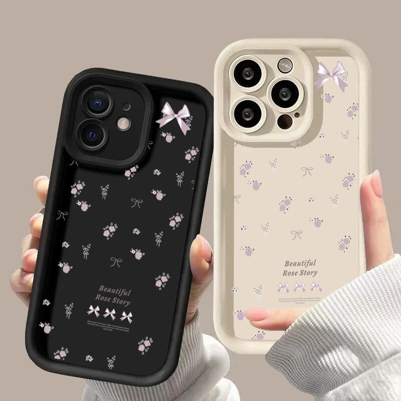 Ốp Lưng Dành Cho Samsung Galaxy M34 M31 M51 M30S M23 M20 M11 M15 J4 J6 Plus J8 A10 A01 A02 S20 Siêu Vỏ Hoa Dễ Thương Thắt Nơ TPU Silicon Hoạt Hình Mềm Mờ Bảo Vệ Camera