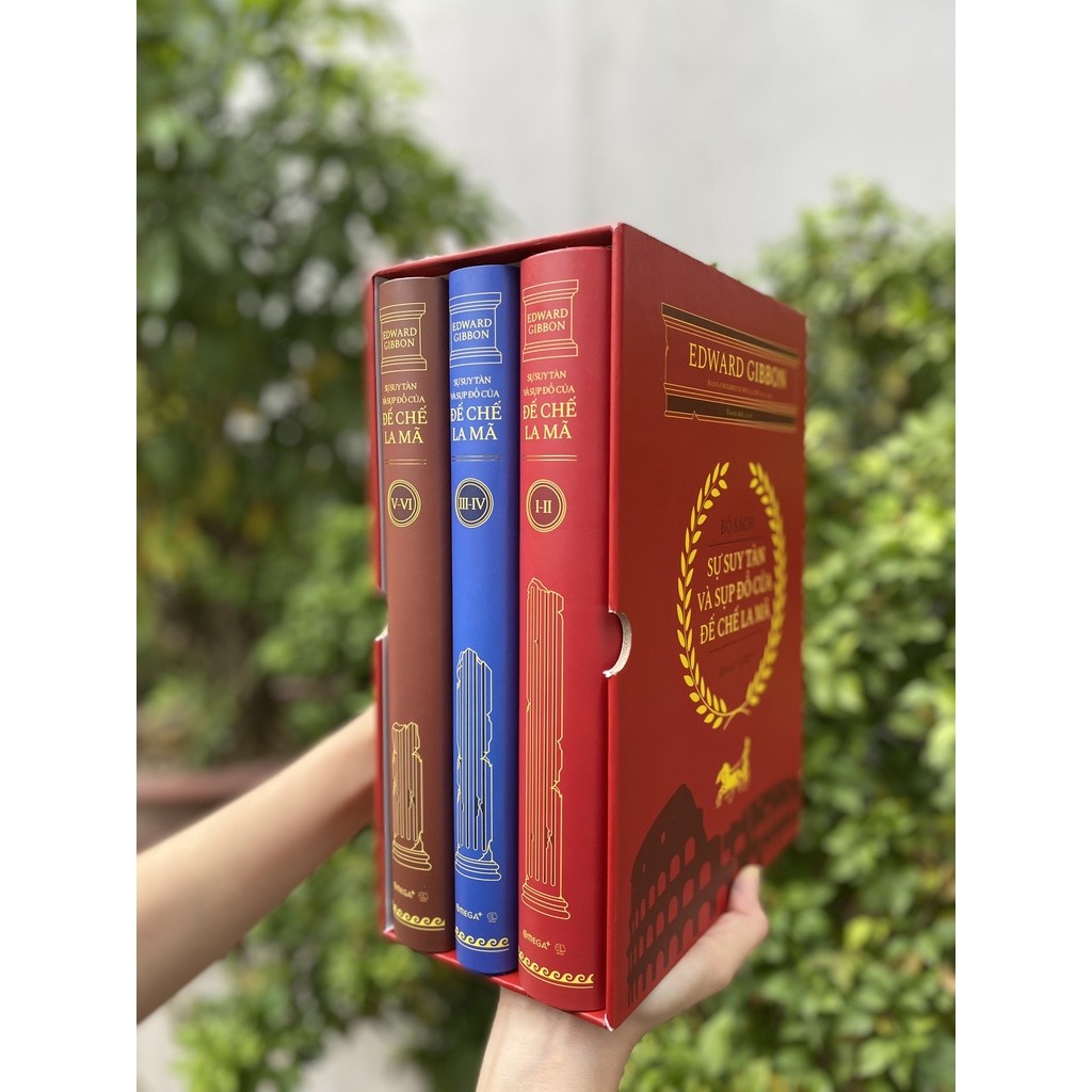 Combo 3 Cuốn Sách (Bìa Cứng) - Sự Suy Tàn Và Sụp Đổ Của Đế Chế La Mã (Tặng Kèm Boxset) - Edward Glaese (Omega Plus)