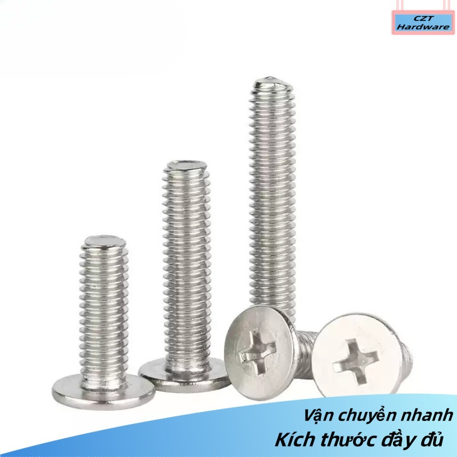 Ốc Vít Đầu Dẹt inox 304 /Ốc vít đầu pake dẹp mỏng phẳng Chuyên Dụng M2 ...