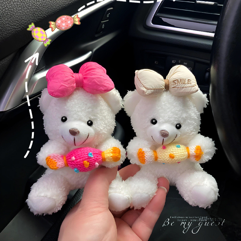 Sang Trọng Gấu Dễ Thương Chó Con Ly Hợp Trang Trí Khăn Lau Xe Bật Tín Hiệu Công Tắc Đồ Trang Trí kawaii Nơ Chó Khăn Lau Xe Ô Tô Búp Bê Phụ Kiện Nội Thất Ô Tô
