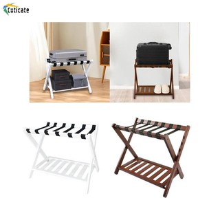 Giá Đựng Hành Lý Gấp Vali Di Động 68x45x55cm x Hình Xây Dựng Với Dây Nylon Cho Phòng Ngủ Khách Sạn