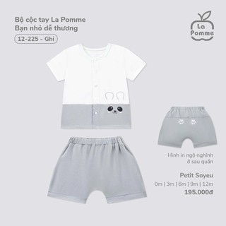 La pomme SS2025 Bộ cộc tay La Pomme Bạn nhỏ dễ thương - cho bé T6.0