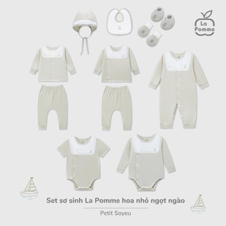 La pomme SS2025 BST sơ sinh La Pomme phối cổ ngọt ngào - Be cho bé T6.0