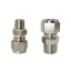 NOTE1 1 Cái Đầu Nối Ống, 1 / 8 "1 / 4" 3 / 8 "1 / 2" Nam Ren Đến 3-16mm OD 304 SS Lắp Nhanh, Thép Không Gỉ Đôi Ferrule Metric ZG Ống Lắp Cho Dầu Khí