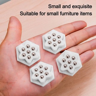 POCKETN 4 Ròng rọc tự dính, Bánh xe đa năng tắt tiếng tự dính, Đế ròng rọc Mini 7 hạt