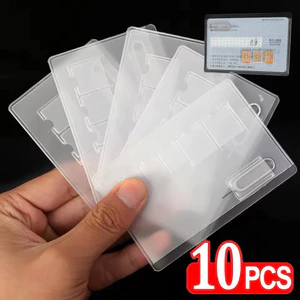 Bộ bảo vệ thẻ SIM cấp quân sự có cửa sổ xuyên thấu, thiết kế nắp gập có thể gập lại để truy cập tức thì, 2 khe cắm kích thước, Bộ sắp xếp 1-10 gói