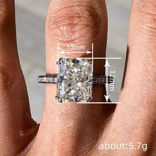 Châu Âu Mỹ ins Nhẫn Hình Học Zircon Phong Cách Mới Nữ