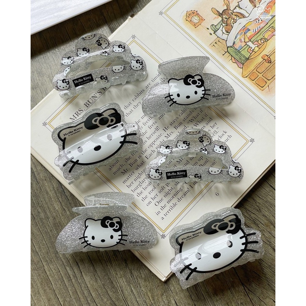 Kẹp càng cua Hello Kitty bạc
