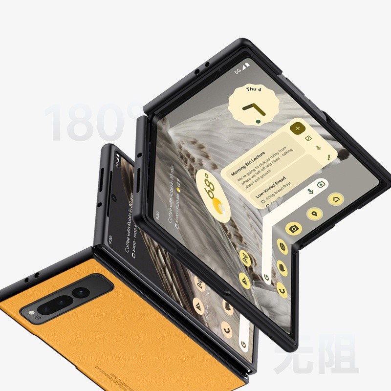 Ốp Da Cho Google Pixel Fold Chống Sốc Sang Trọng Matte PU Cover Business Case