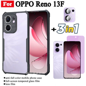 Ốp Điện Thoại Chống Sốc OPPO Reno 13F 4G Cho Reno 13 F Reno 12F 11F Kính Cường Lực Và Ống Kính Chống Tia Xanh
