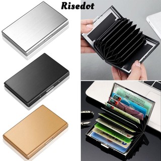 Hộp đựng thẻ tín dụng RISEDOT, Hộp đựng thẻ ID mỏng 6 / 10 khe, Hộp ghi nợ chống RFID thời trang du lịch