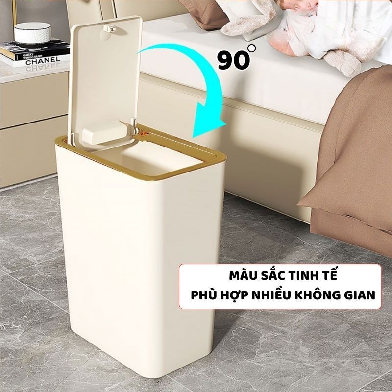 Thùng Rác Có Nắp Bật Thông Minh, Thùng Rác Khe Hẹp Tiết Kiệm Không Gian TR030 AMIZIN