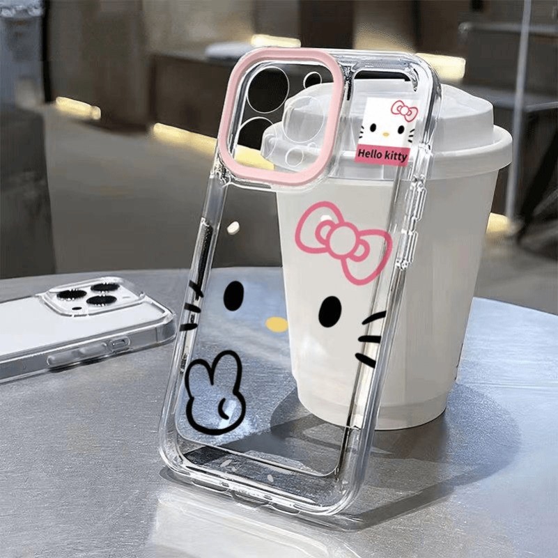 Ốp điện thoại iPhone 17 16 15 14 13 12 11 Pro Max X XR XS Max 7 8 Plus SE2020 Vỏ mềm trong suốt Biye Bow KT Cat - ảnh 3