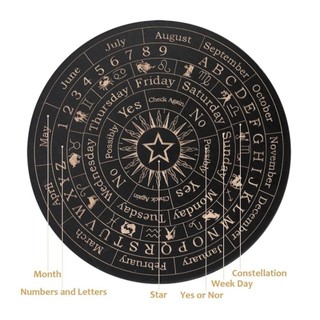 Bảng Bói Toán Dowsing KHÔNG GỈ, Đồ Dùng Phù Thủy Altar Bảng Con lắc Ngôi Sao Siêu Vật Lý, Đĩa Quyết Định Phép Thuật Bảng Tin Thiền