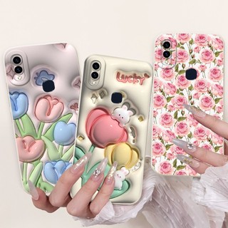 Dành Cho Vivo V11i V11 Pro V11 Ốp Điện Thoại Vivo 1804 1806 1814 Vỏ Sang Trọng Nữ Tính Thời Trang Hoa Cúc Ốp Lưng Silicon Lỏng Mềm