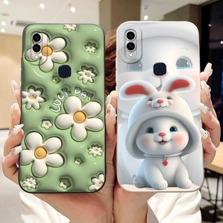 Vivo V11i V11 (Ấn Độ) Y97 Vỏ Điện Thoại Hoạt Hình Gấu Trúc Thỏ Dễ Thương Vivo 1806 Vỏ Silicon Mềm Bảo Vệ Ống Kính