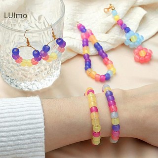 Luimo 100 Chiếc Màu Đổi Hạt UV Màu Hỗn Hợp Phát Sáng Trong Bóng Tối Hạt DIY Trang Sức Làm Vòng Tay Vòng Cổ SBS