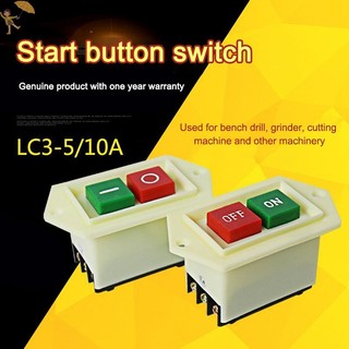 [GOU] Nút khởi động 380V LC3-5 Nút nhấn bật 10A 2 vị trí Nút khởi động ba pha cho máy mài máy khoan băng ghế dự bị VN