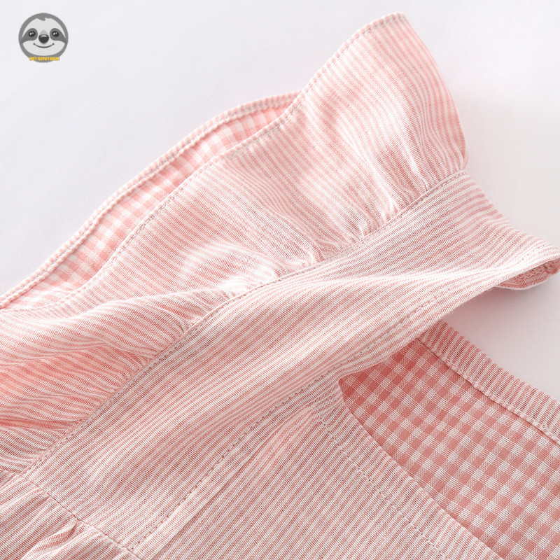 Phong cách Nhật Bản Muji Style / Nữ Cotton Nguyên Chất Gạc Hai Lớp Áo Vest Không Tay Quần Short Bộ Đồ Ngủ / Có Thể Mặc Bên Ngoài Phong Cách Mỏng Homewear Suit