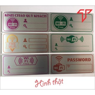 Biển WIFI cho khách sạn, BẢNG wifi quán ăn, wifi nhà hàng, cà phê, cực đẹp dán tường có keo 2 mặt