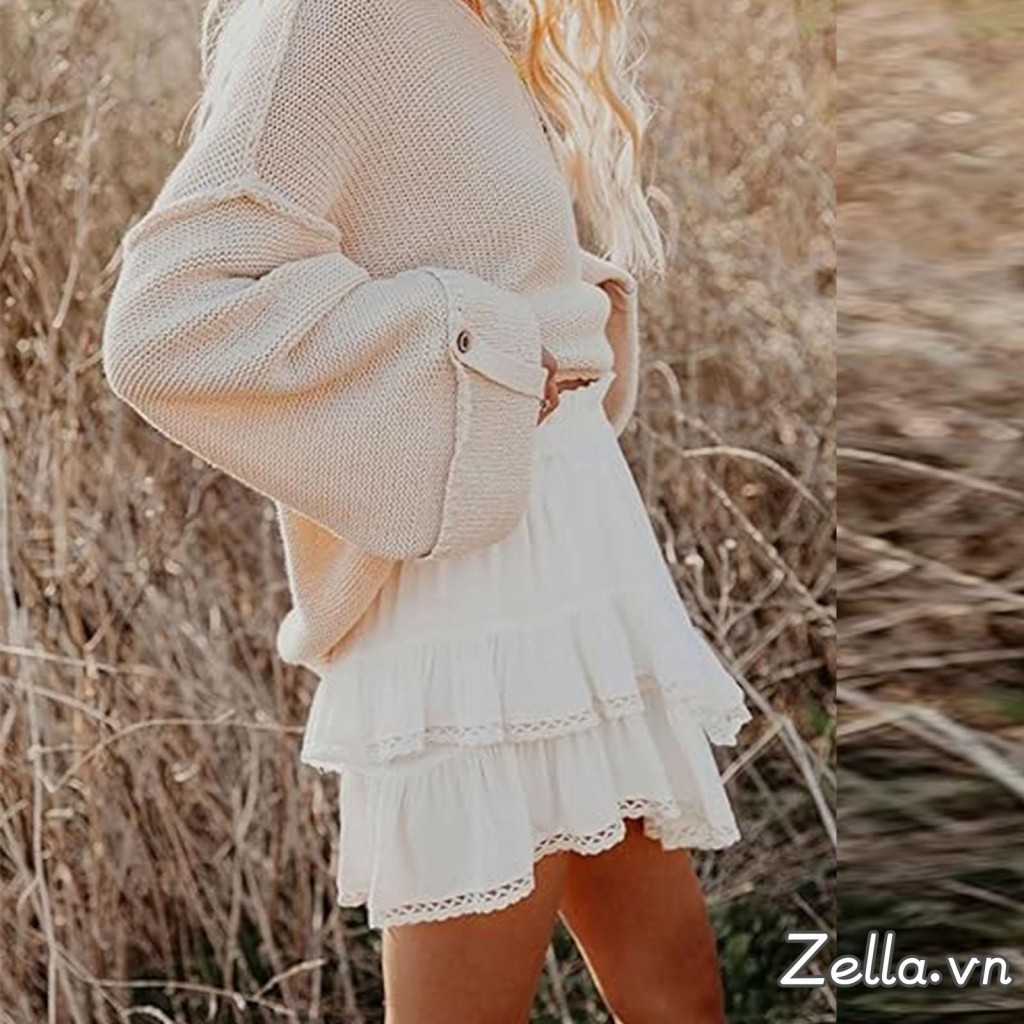 Váy ngắn mùa hè dành cho nữ xếp lớp thường ngày Váy Mini lưng cao chắc chắn có quần short