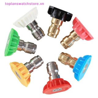 Toplanswatchstore 1 / 4 "Kết nối nhanh Bộ chuyển đổi quay có thể điều chỉnh với 5 đầu phun Kết nối đồng cho máy rửa xe áp suất cao VN